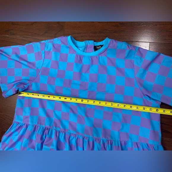 DRESSED IN LALA Never Too Much Oversized Maxi Dress Blue + Lilac Large Punk - Picture 12 of 16